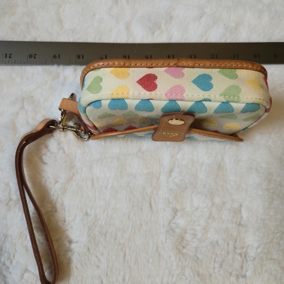Dooney & Bourke Rainbow Sweatheart Canvas Wristlet - Picture 4 of 6